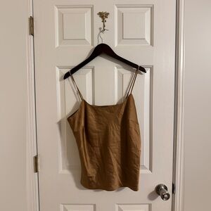 Express Satin Camisole Size Large tan gold